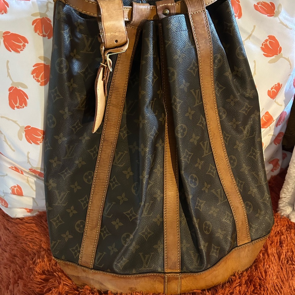 Louis Vuitton Brown Duffel Bag with Iconic Design